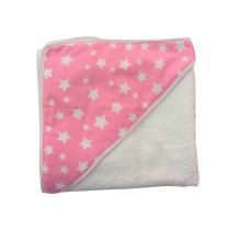 Μπουρνούζι Κάπα/Αστεράκια Ροζ