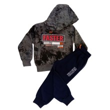 Σετ Φόρμας με Κουκούλα/Faster Γκρι