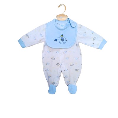 Φορμάκι εποχιακό με σαλιάρα/Ελεφαντάκι Λευκό Γαλάζιο