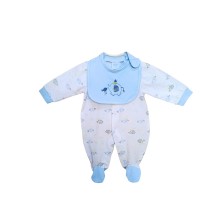 Φορμάκι εποχιακό με σαλιάρα/Ελεφαντάκι Λευκό Γαλάζιο