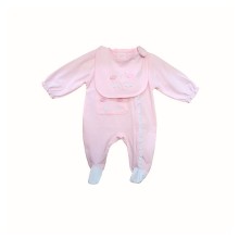 Φορμάκι εποχιακό με σαλιάρα/Κουνελάκι Ροζ