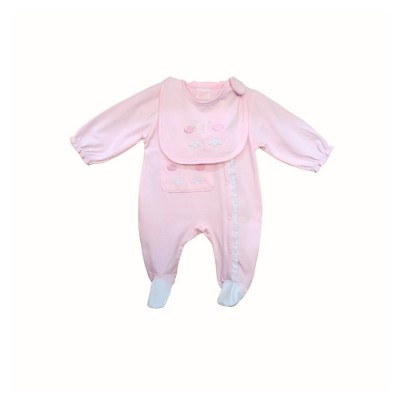 Φορμάκι εποχιακό με σαλιάρα/Κουνελάκι Ροζ