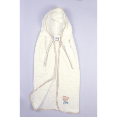 ΚΑΠΑ bebe HAPPY BEARS 22 75X85 ΕΚΡΟΥ/ΜΠΕΖ Cotton 100%