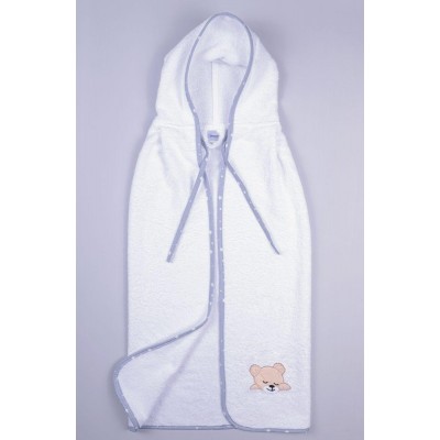 ΚΑΠΑ bebe SLEEPING BEARS CUB 10 75X85 ΛΕΥΚΟ/ΓΚΡΙ Cotton 100%