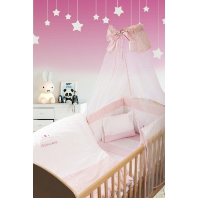 ΚΟΥΝΟΥΠΙΕΡΑ bebe PRINCESS 33 160X490 ΛΕΥΚΟ/ΡΟΖ Cotton 100%