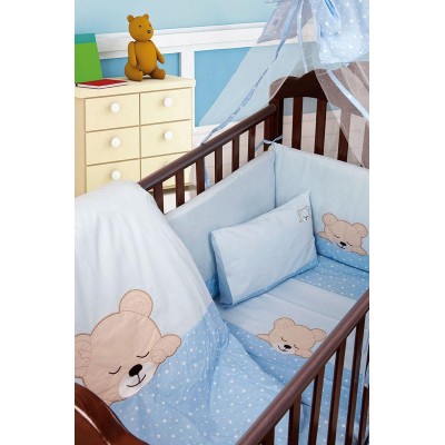 ΚΟΥΝΟΥΠΙΕΡΑ bebe SLEEPING BEARS CUB 13 160X490 ΣΙΕΛ Cotton 100%