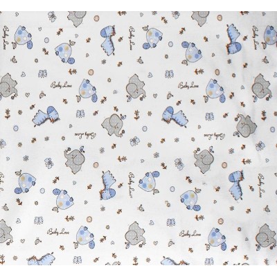 ΣΕΝΤΟΝΑΚΙ ΛΙΚΝΟΥ bebe Elephant 174 80Χ110 Blue Cotton 100%