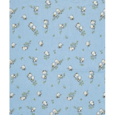 ΣΕΝΤΟΝΑΚΙ ΛΙΚΝΟΥ bebe Birds 14 80Χ110 Sky blue Flannel cotton 100%