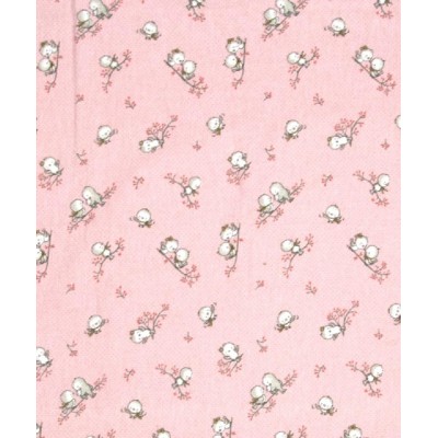 ΣΕΝΤΟΝΑΚΙ ΛΙΚΝΟΥ bebe Birds 15 80Χ110 Pink Flannel cotton 100%