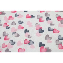 ΠΑΝΑ ΧΑΣΕΣ bebe Hearts 12 80X80 Grey-Pink Cotton 100%