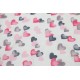 ΠΑΝΑ ΧΑΣΕΣ bebe Hearts 12 80X80 Grey-Pink Cotton 100%