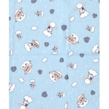 ΠΑΝΑ ΦΑΝΕΛΑ bebe Προβατάκι 06 80Χ80 Sky blue Flannel cotton 100%