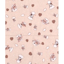 ΠΑΝΑ ΦΑΝΕΛΑ bebe Προβατάκι 07 80Χ80 Beige Flannel cotton 100%