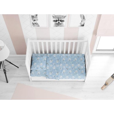 ΣΕΝΤΟΝΙΑ ΕΜΠΡΙΜΕ ΣΕΤ 3 τεμ bebe Smile 81 120X160 Blue Cotton 100%