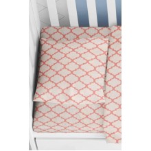 ΜΑΞΙΛΑΡΟΘΗΚΗ ΕΜΠΡΙΜΕ bebe Windows 161 35X45 White-Coral Cotton 100%