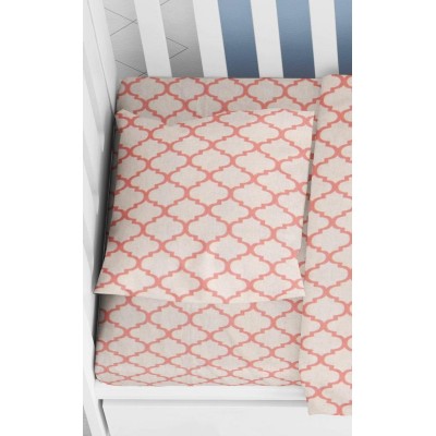ΜΑΞΙΛΑΡΟΘΗΚΗ ΕΜΠΡΙΜΕ bebe Windows 161 35X45 White-Coral Cotton 100%