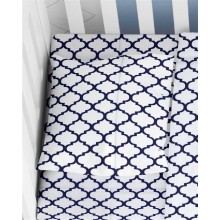 ΜΑΞΙΛΑΡΟΘΗΚΗ ΕΜΠΡΙΜΕ bebe Windows 176 35X45 White-Dark blue Cotton 100%