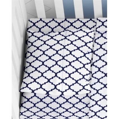 ΜΑΞΙΛΑΡΟΘΗΚΗ ΕΜΠΡΙΜΕ bebe Windows 176 35X45 White-Dark blue Cotton 100%