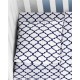 ΜΑΞΙΛΑΡΟΘΗΚΗ ΕΜΠΡΙΜΕ bebe Windows 176 35X45 White-Dark blue Cotton 100%