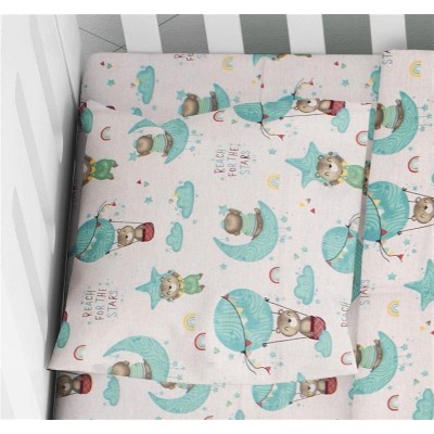 ΜΑΞΙΛΑΡΟΘΗΚΗ ΕΜΠΡΙΜΕ bebe Reach the stars 192 35X45 Green Cotton 100%