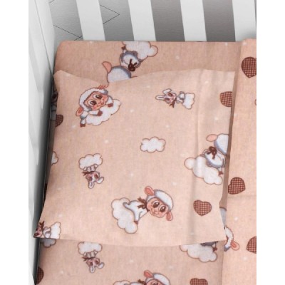 ΜΑΞΙΛΑΡΟΘΗΚΗ ΕΜΠΡΙΜΕ bebe Προβατάκι 07 35X45 Beige Flannel cotton 100%