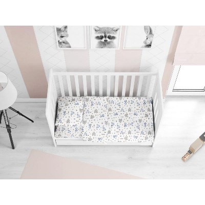 ΠΑΠΛΩΜΑ ΕΜΠΡΙΜΕ bebe Elephant 174 120X160 Blue Cotton 100%