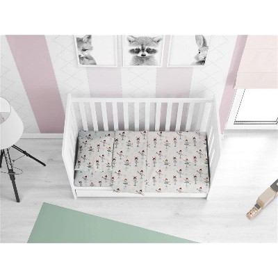 ΚΑΤΩΣΕΝΤΟΝΟ ΜΕ ΛΑΣΤΙΧΟ bebe Μπαλαρίνα 166 0,70X1,40X0,15 Green Flannel Cotton 100%