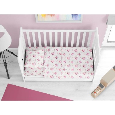 ΠΑΠΛΩΜΑ ΕΜΠΡΙΜΕ bebe Unicorn 208 120X160 White-Pink Cotton 100%