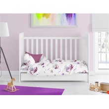 Πάπλωμα Εμπριμέ bebe Kitten 561 120X160 Mauve 100% Cotton