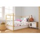Πάπλωμα Εμπριμέ bebe Rainbow 575 120X160 White-Pink 100% Cotton