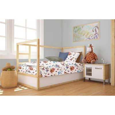 Πάπλωμα Εμπριμέ bebe Dinosaur 519 120X160 White-Blue 100% Cotton