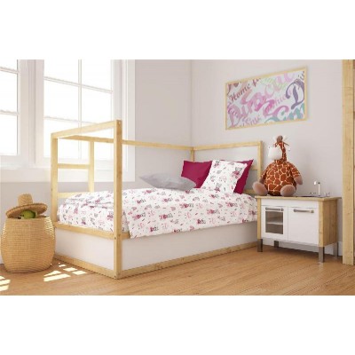 Πάπλωμα Εμπριμέ bebe Cloudy Bear 582 120X160 White-Pink 100% Cotton