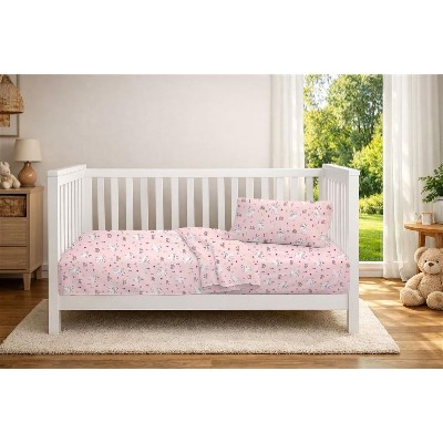 Πάπλωμα Εμπριμέ bebe Rabbit Garden 585 120X160 Pink 100% Cotton