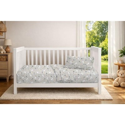 Πάπλωμα Εμπριμέ bebe Rabbit Garden 586 120X160 Grey 100% Cotton