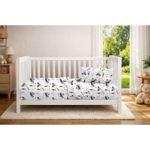 Πάπλωμα Εμπριμέ bebe Animal Grand Prix 589 120X160 White-Blue 100% Cotton