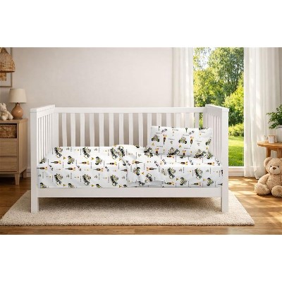 Πάπλωμα Εμπριμέ bebe Animal Grand Prix 590 120X160 White-Olive 100% Cotton