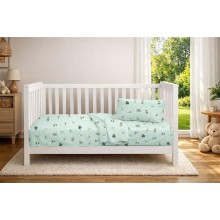 Πάπλωμα Εμπριμέ bebe Bear's Playtime 593 120X160 Mint 100% Cotton