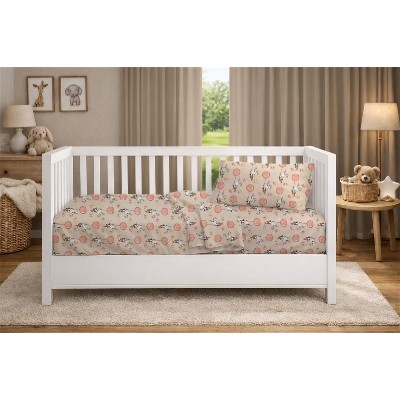 Πάπλωμα Εμπριμέ bebe Floating Bunny 714 120X160 Beige-Salmon 100% Cotton