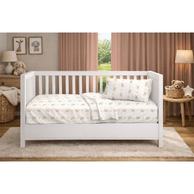 Πάπλωμα Εμπριμέ bebe Newborn Bear 716 120x160 White-Beige 100% Cotton