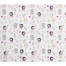 ΠΑΝΑ ΧΑΣΕΣ bebe Lily & Deer 179 80X80 White-Pink Cotton 100%