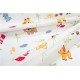 Πάνα Χασέ bebe Forest Animals 570 80X80 White-Sky Blue 100% Cotton