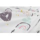 Πάνα Χασέ bebe Rainbow 575 80X80 White-Pink 100% Cotton
