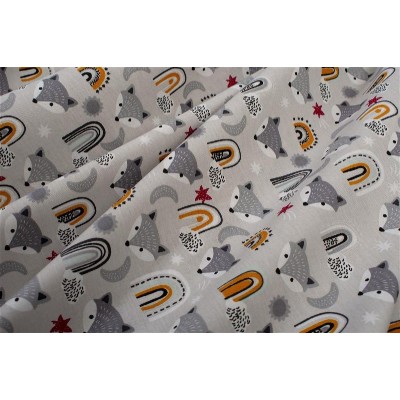 Πάνα Χασέ bebe Fox 527 80X80 Grey 100% Cotton