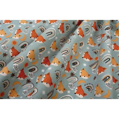 Πάνα Χασέ bebe Fox 528 80X80 Pale Cyan 100% Cotton