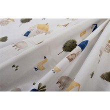 Πάνα Χασέ bebe Village 579 80X80 White-Green 100% Cotton