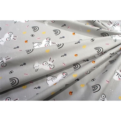 Πάνα Χασέ bebe Rabbit Garden 586 80X80 Grey 100% Cotton