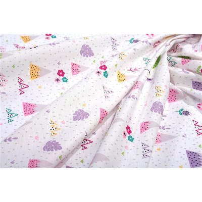 Πάνα Χασέ bebe Whimsical Mountainside 587 80X80 White-Pastel Lilac 100% Cotton
