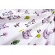 Πάνα Χασέ bebe Baby Foxes 594 80X80 White-Pastel Lilac 100% Cotton