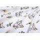 Πάνα Χασέ bebe Baby Foxes 595 80X80 White-Grey 100% Cotton