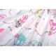 Πάνα Χασέ bebe The Floating Zoo 597 80X80 White-Pink 100% Cotton